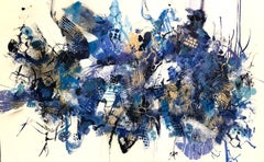 Blue Vibe, Painting, Acrylic on Canvas