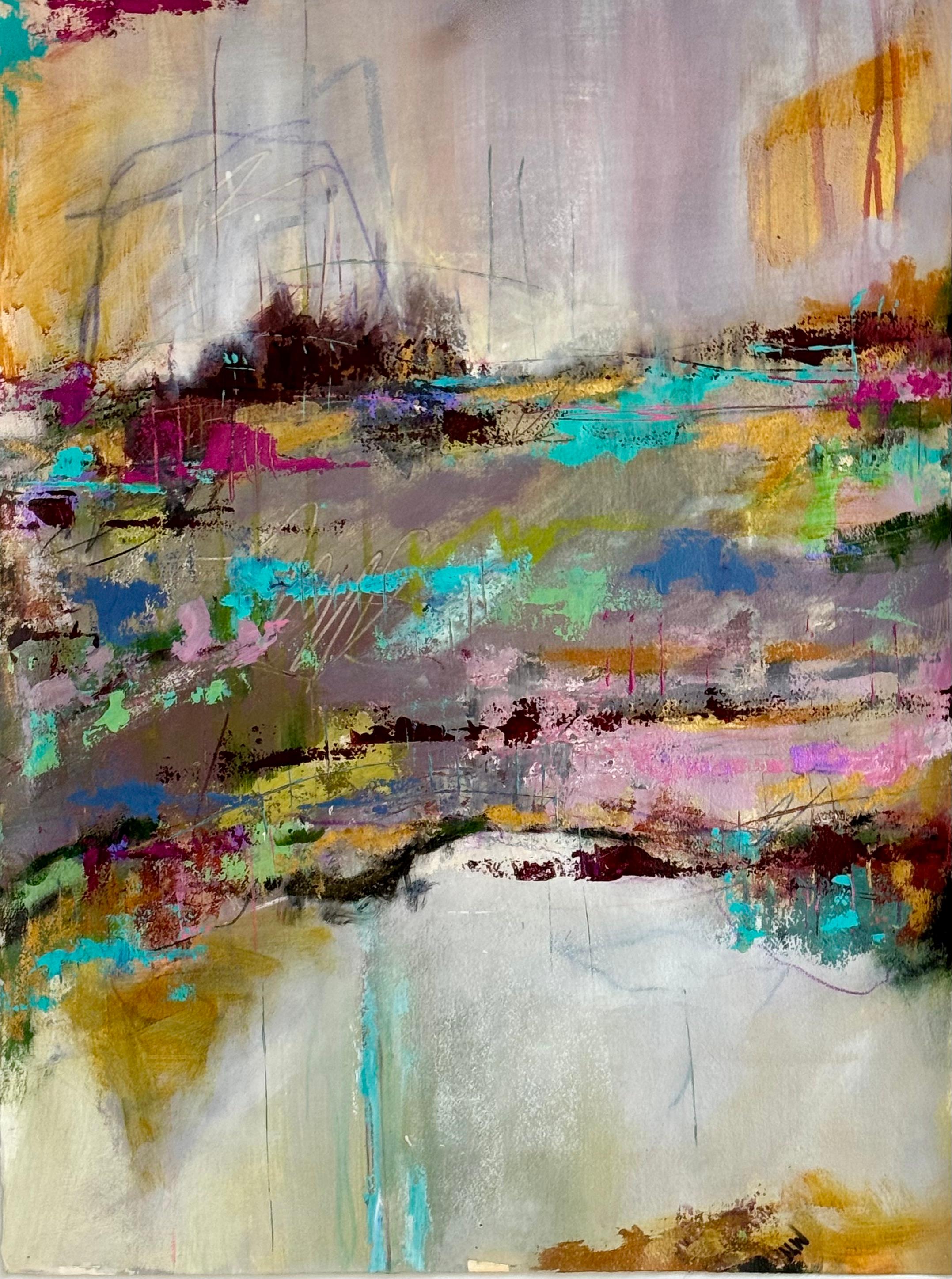 Abstract Painting di DL Watson - La rimessa per barche allo Chateau, dipinto astratto