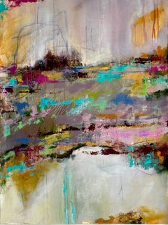 Boat House at the Chateau, Abstract Painting