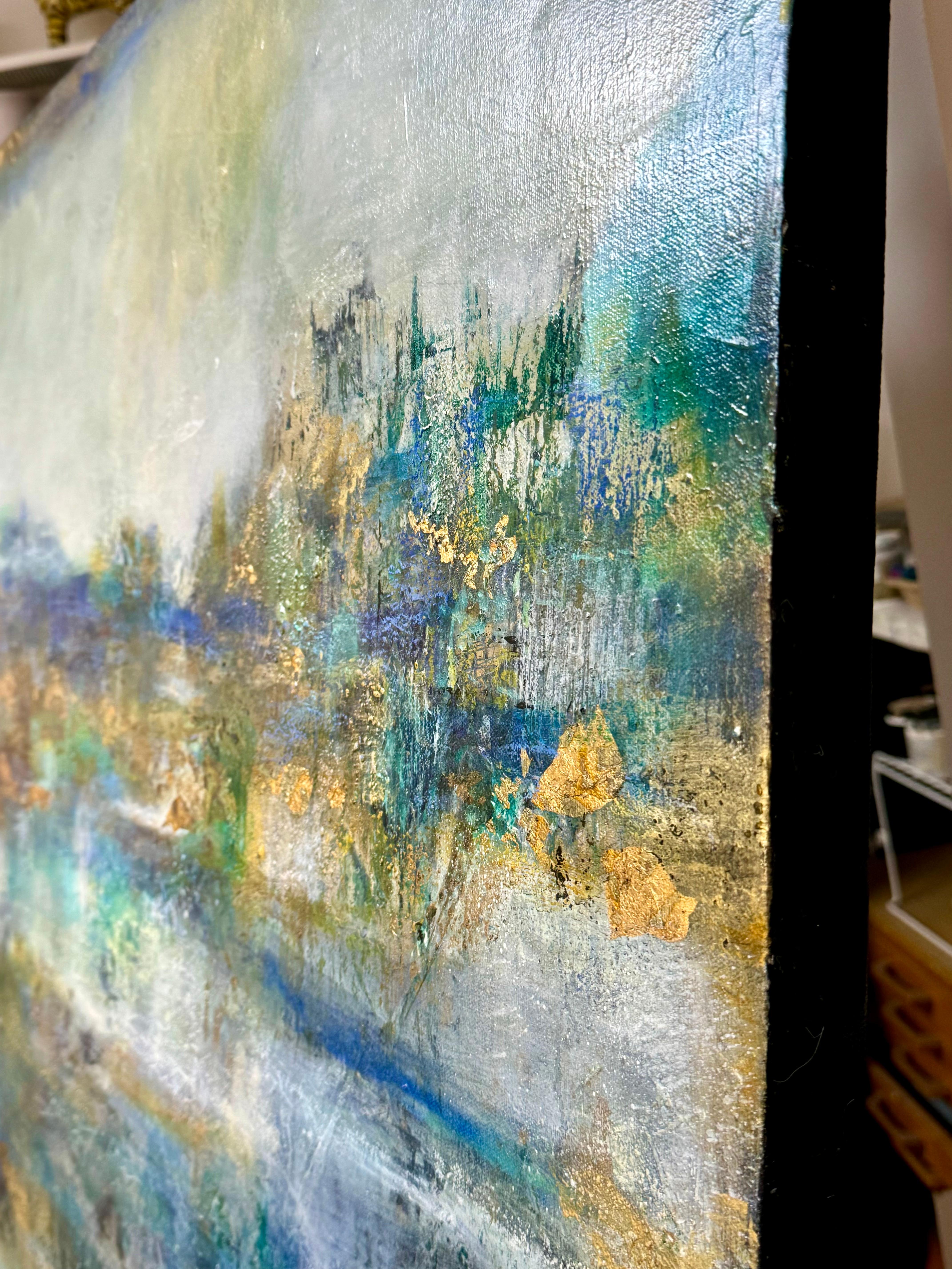 La calma prima della tempesta, pittura astratta - Painting di DL Watson