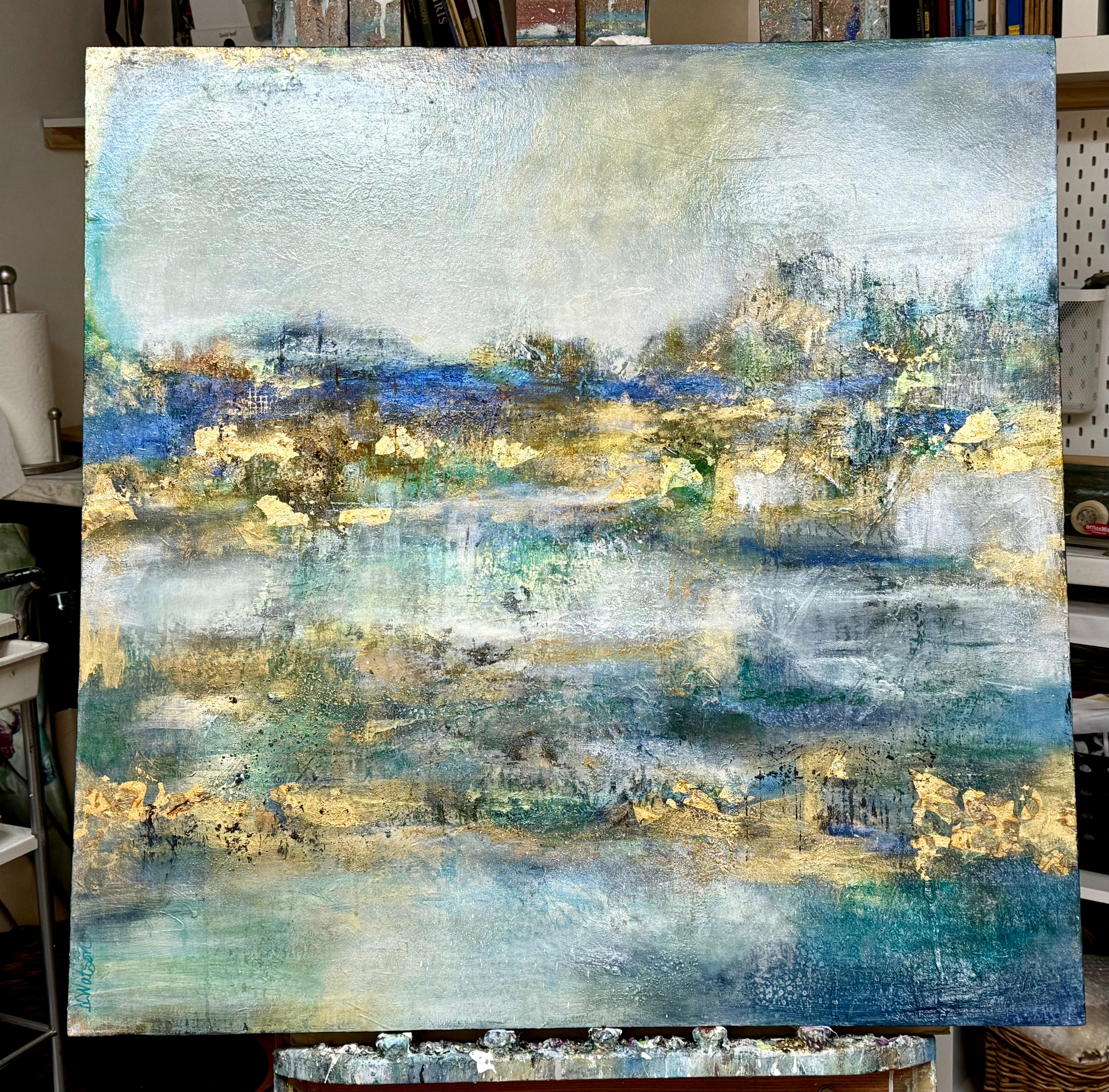 La calma prima della tempesta, pittura astratta - Painting Astratto di DL Watson