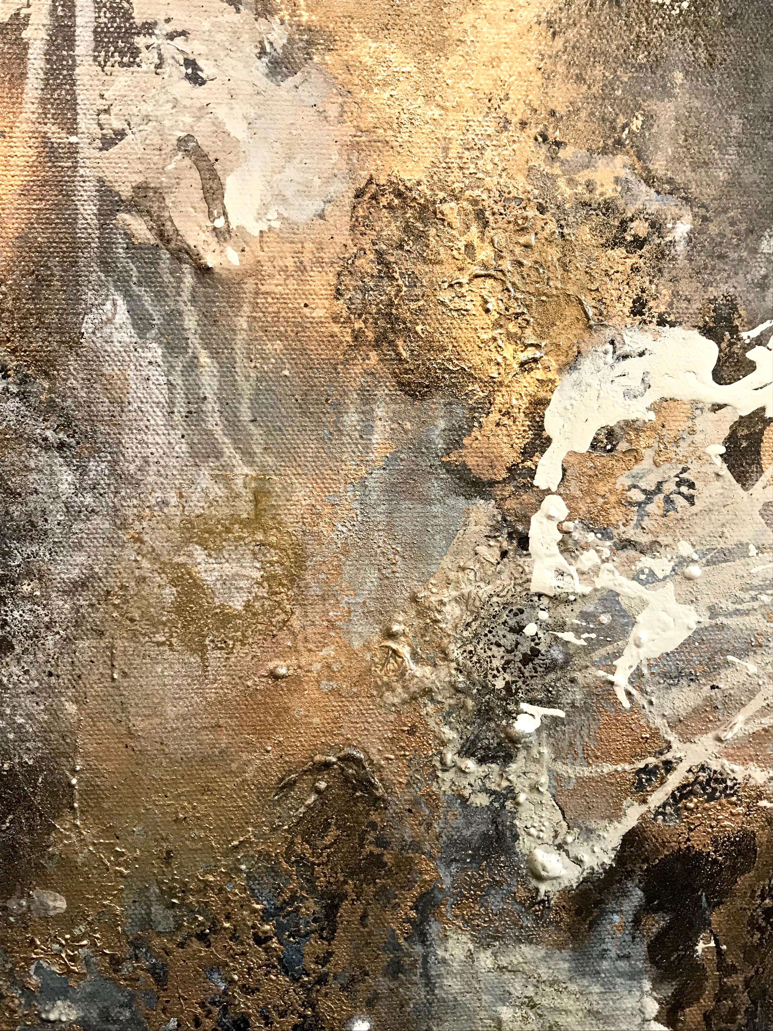 Trattenere, Pittura astratta - Abstract Painting Marrone di DL Watson