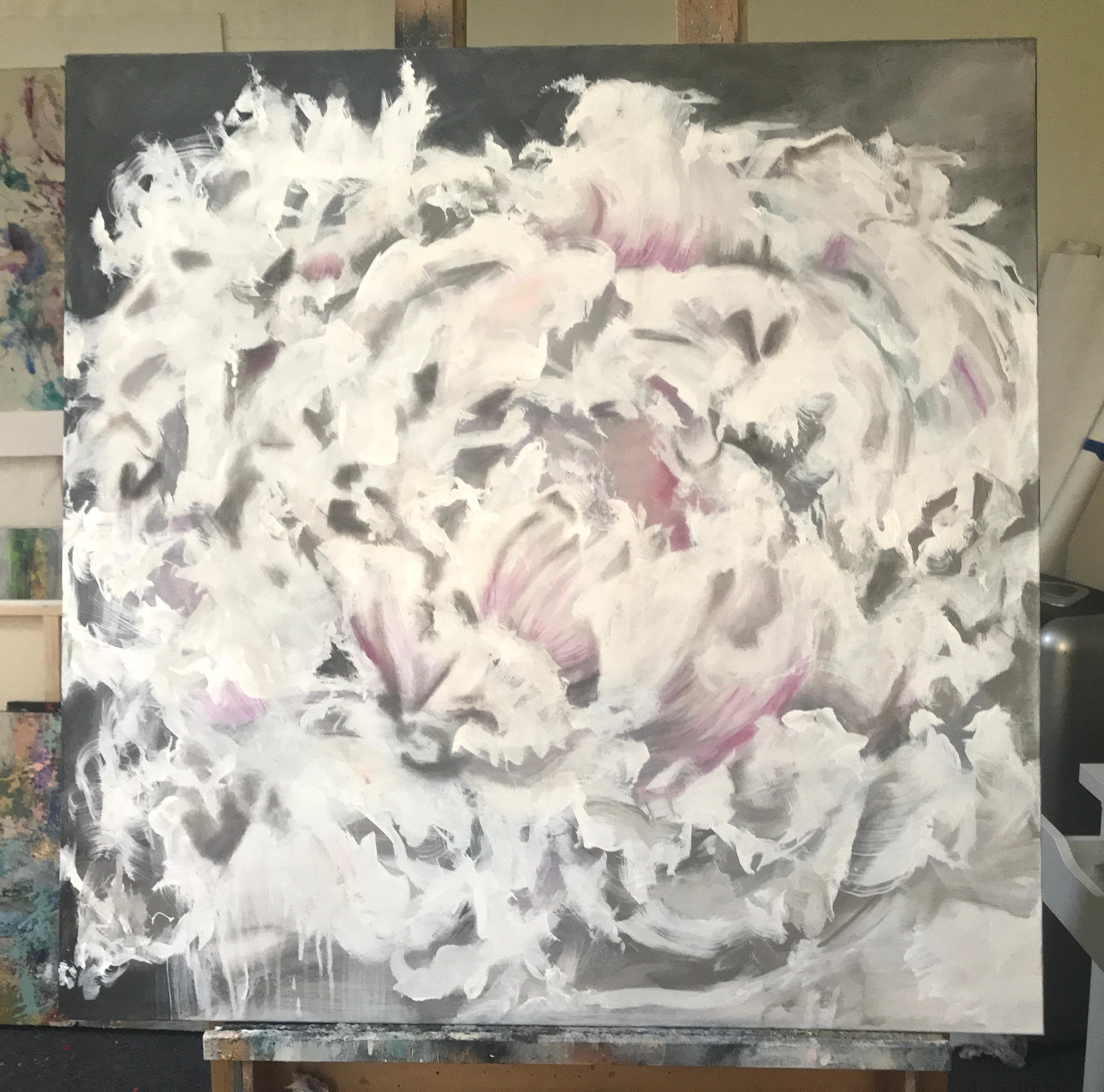 peonies abstract paintings