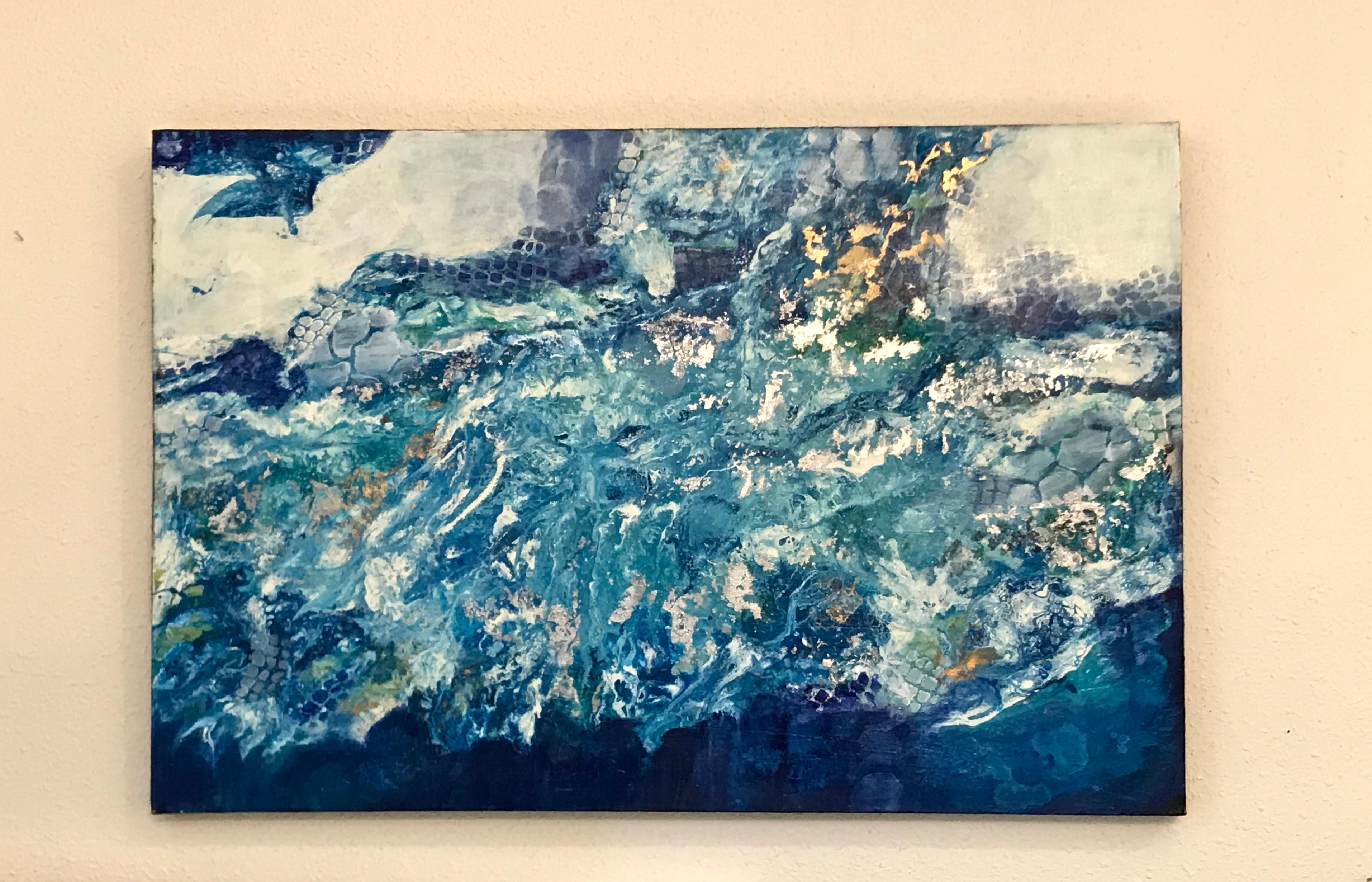 Peinture abstraite - Mousse de mer - Abstrait Painting par DL Watson