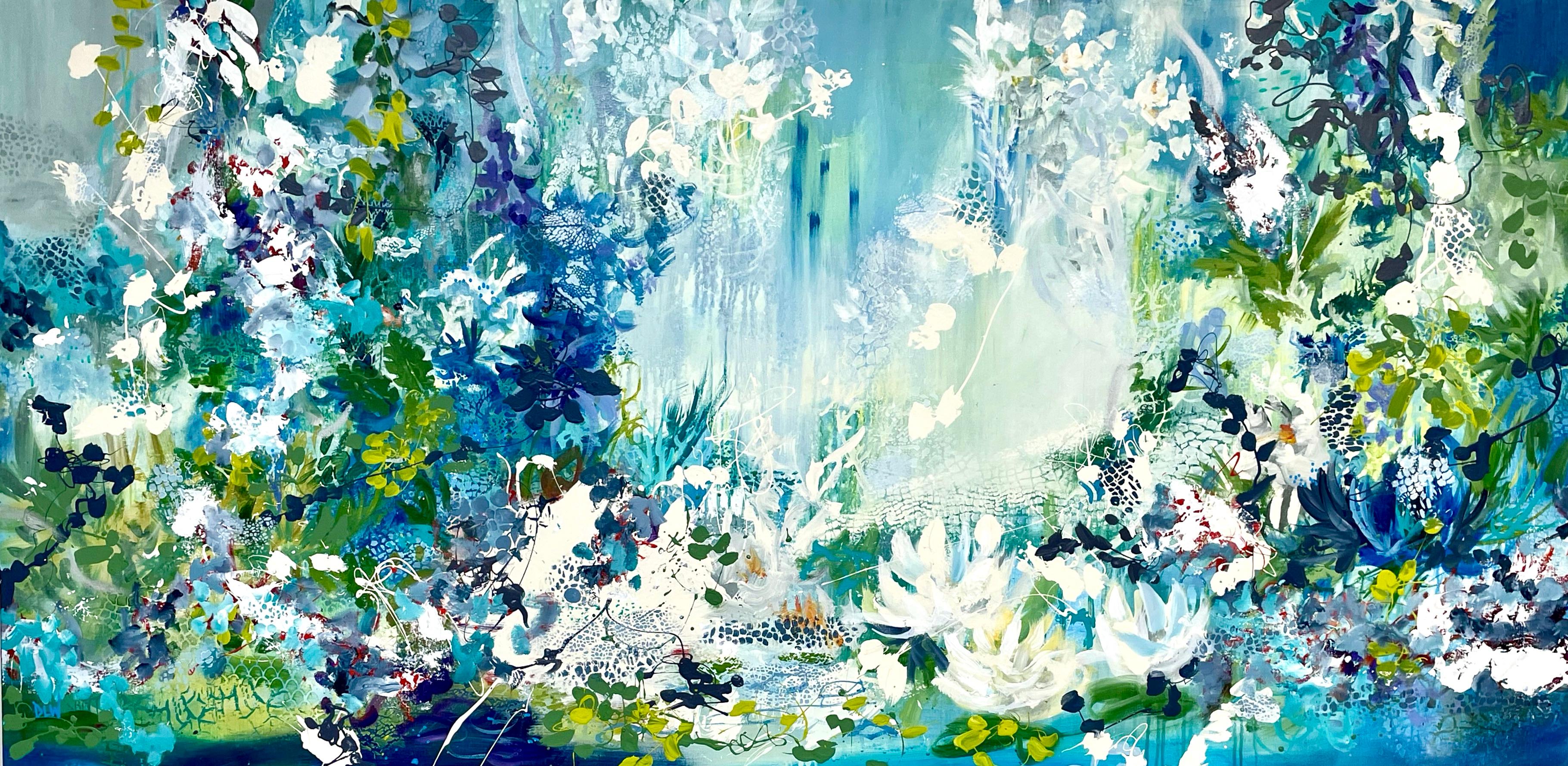 Abstract Painting di DL Watson - Giardino segreto, pittura astratta