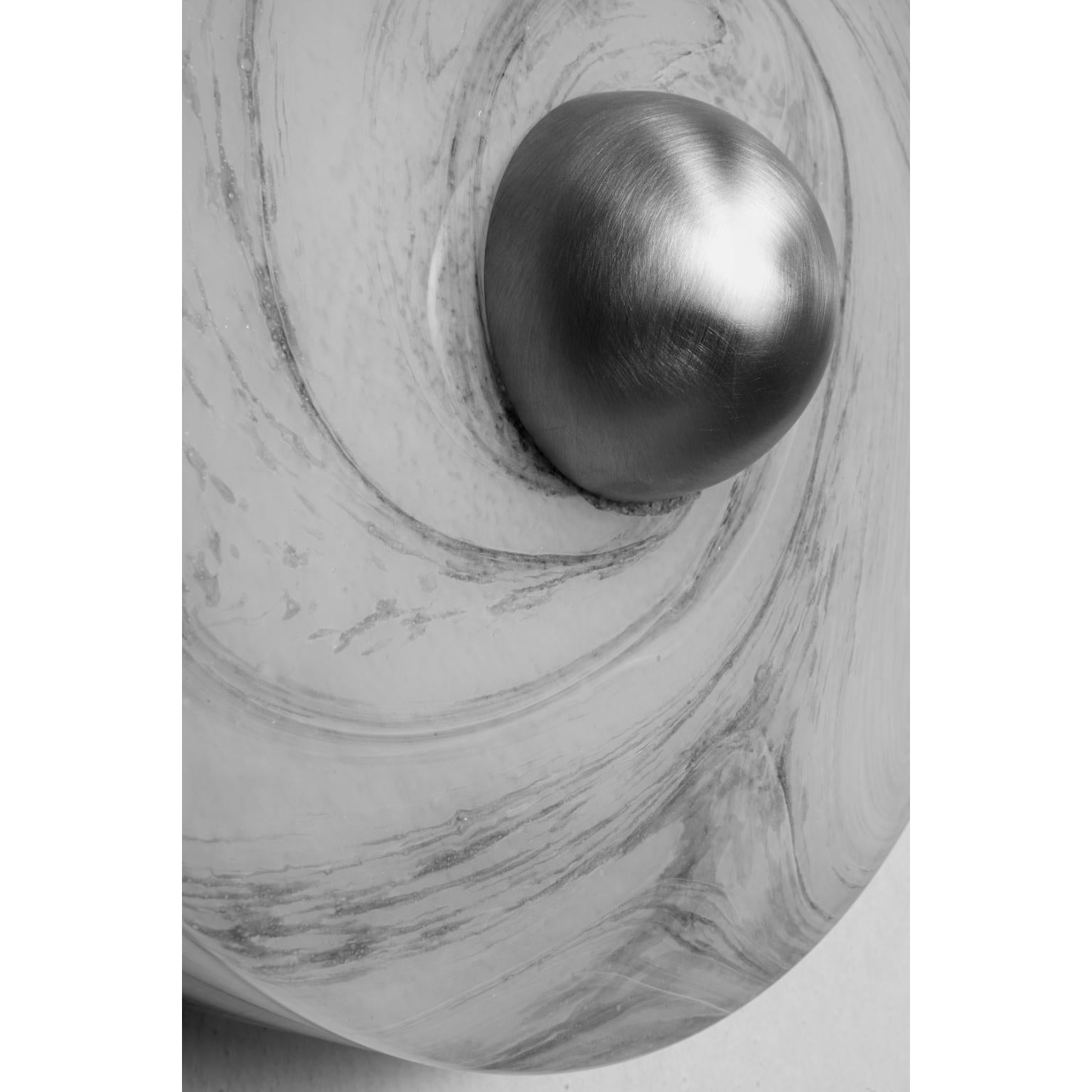DL400 Lámpara de pared de cristal soplado, alabastro y latón satinado by Daluce Italiano en venta