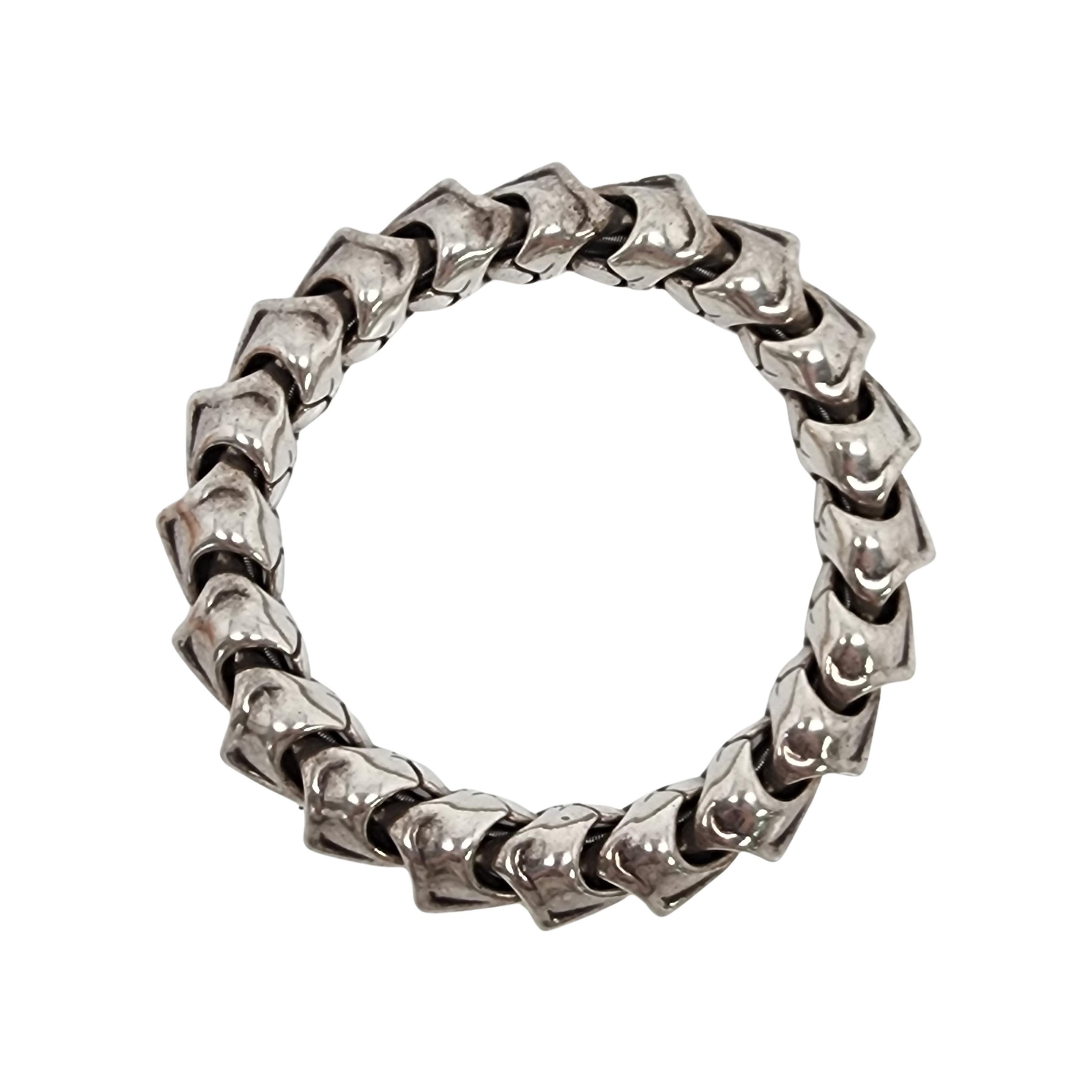 DLA Silverware Sterling Silver Vertebrae Unisex Bracelet #16050 For Sale 2