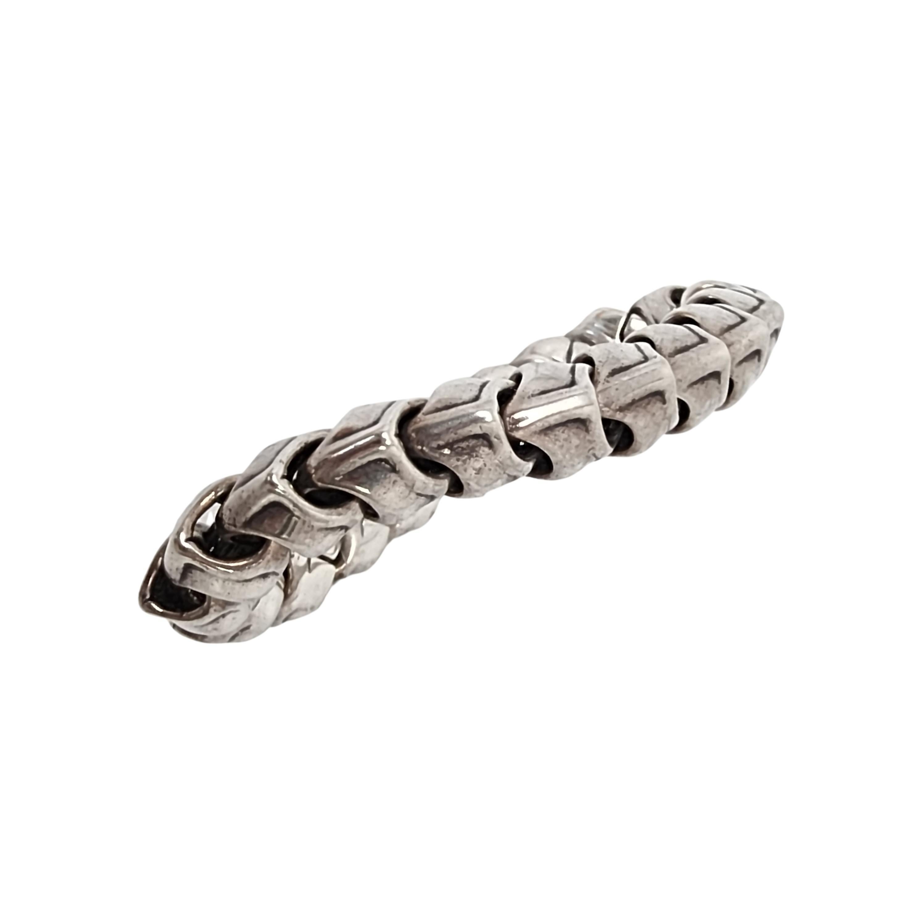 DLA Silverware Sterling Silver Vertebrae Unisex Bracelet #16050 For Sale 3