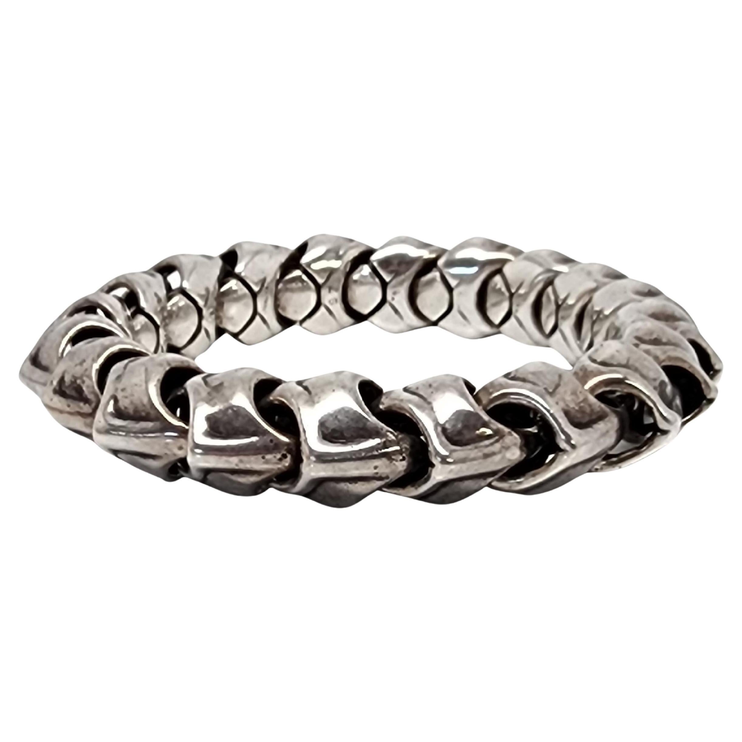 DLA Silberwaren Sterlingsilber Vertebrae Unisex-Armband #16050 im Angebot