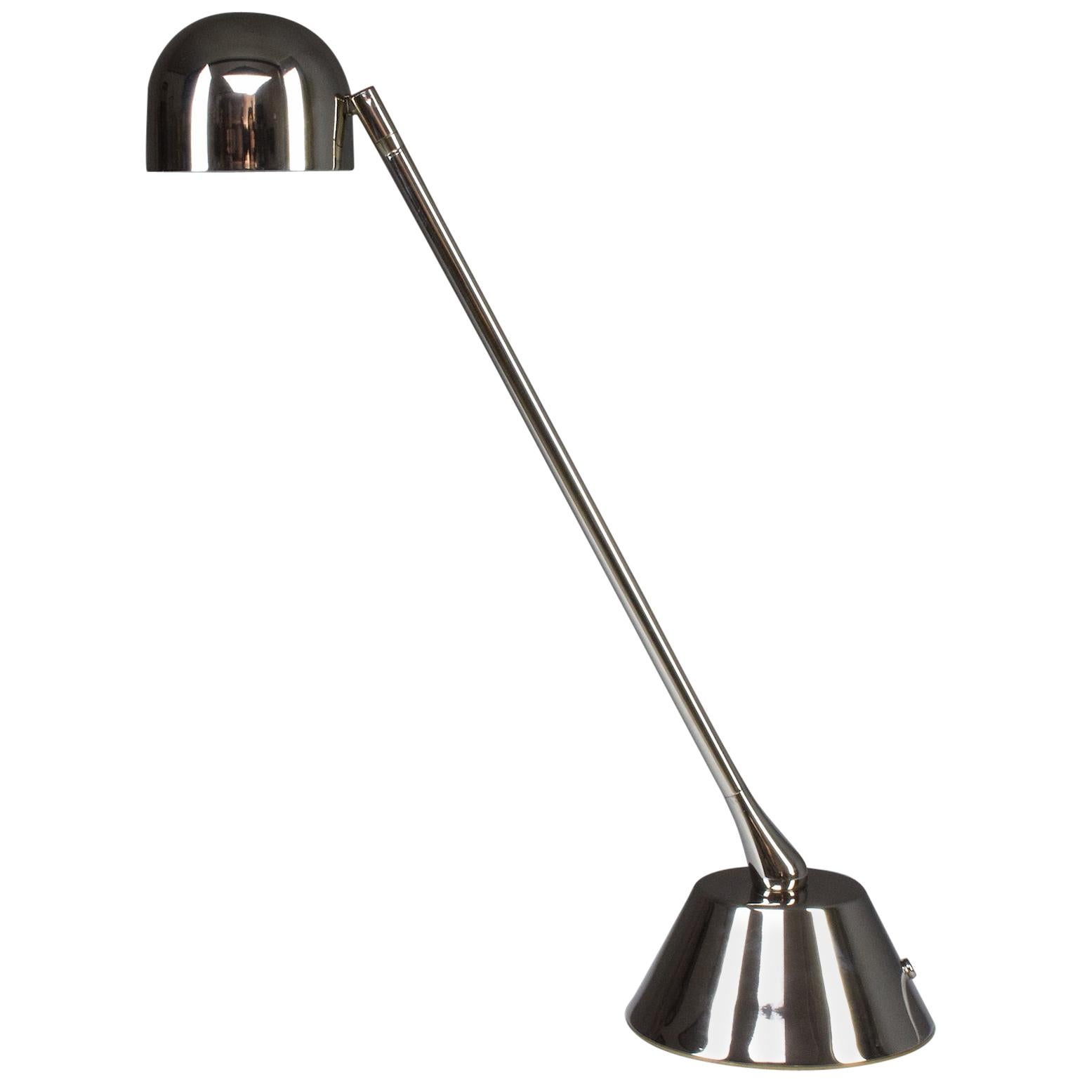 De.Light T1 Nickeled Brass Desk Lamp, Flow 2 Collection For Sale