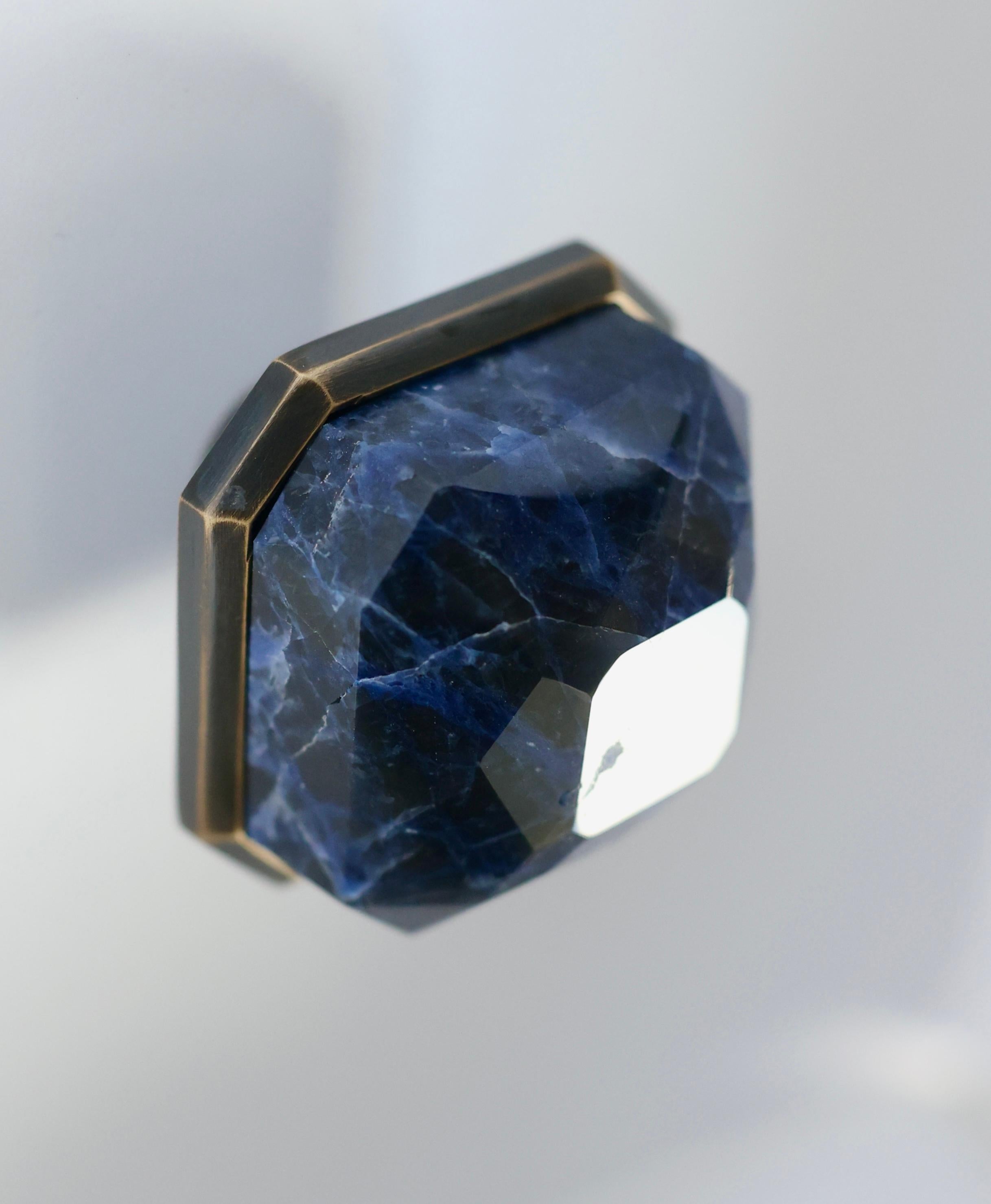 Contemporary DLL Lapis Lazuli knobs By Phoenix  For Sale