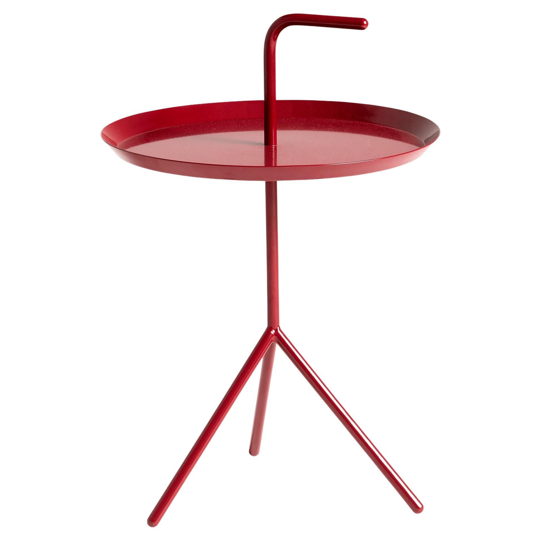 Table d
appoint Dlm rouge cerise haute brillance  par Thomas Bentzen pour Hay