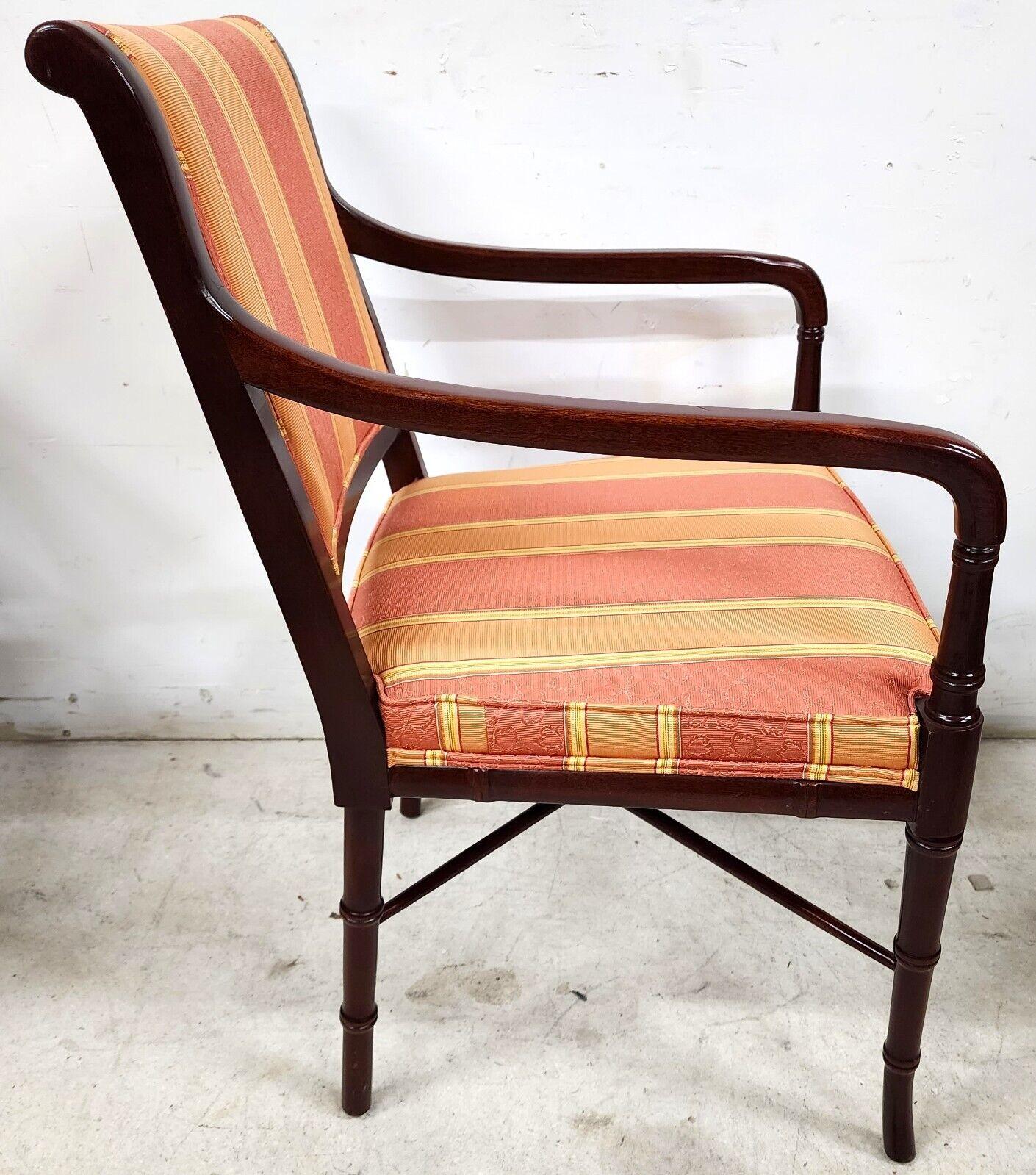 Regency Dining Chairs Faux Bamboo by CABOT WRENN (4) In Good Condition For Sale In Lake Worth, FL
