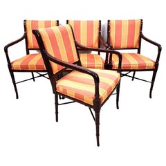 Chaises de salle à manger Regency en faux bambou par CABOT WRENN (4)