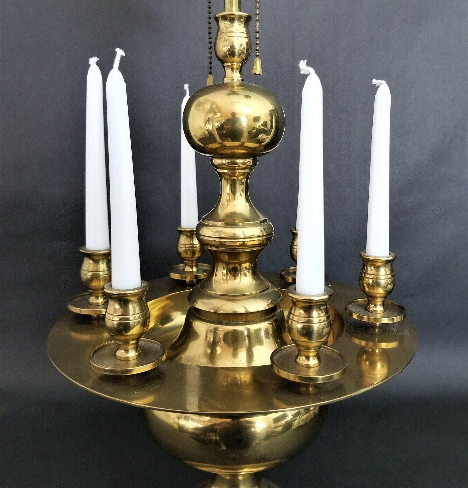 Vintage Solid Brass Table Lamp and Candelabra For Sale 2