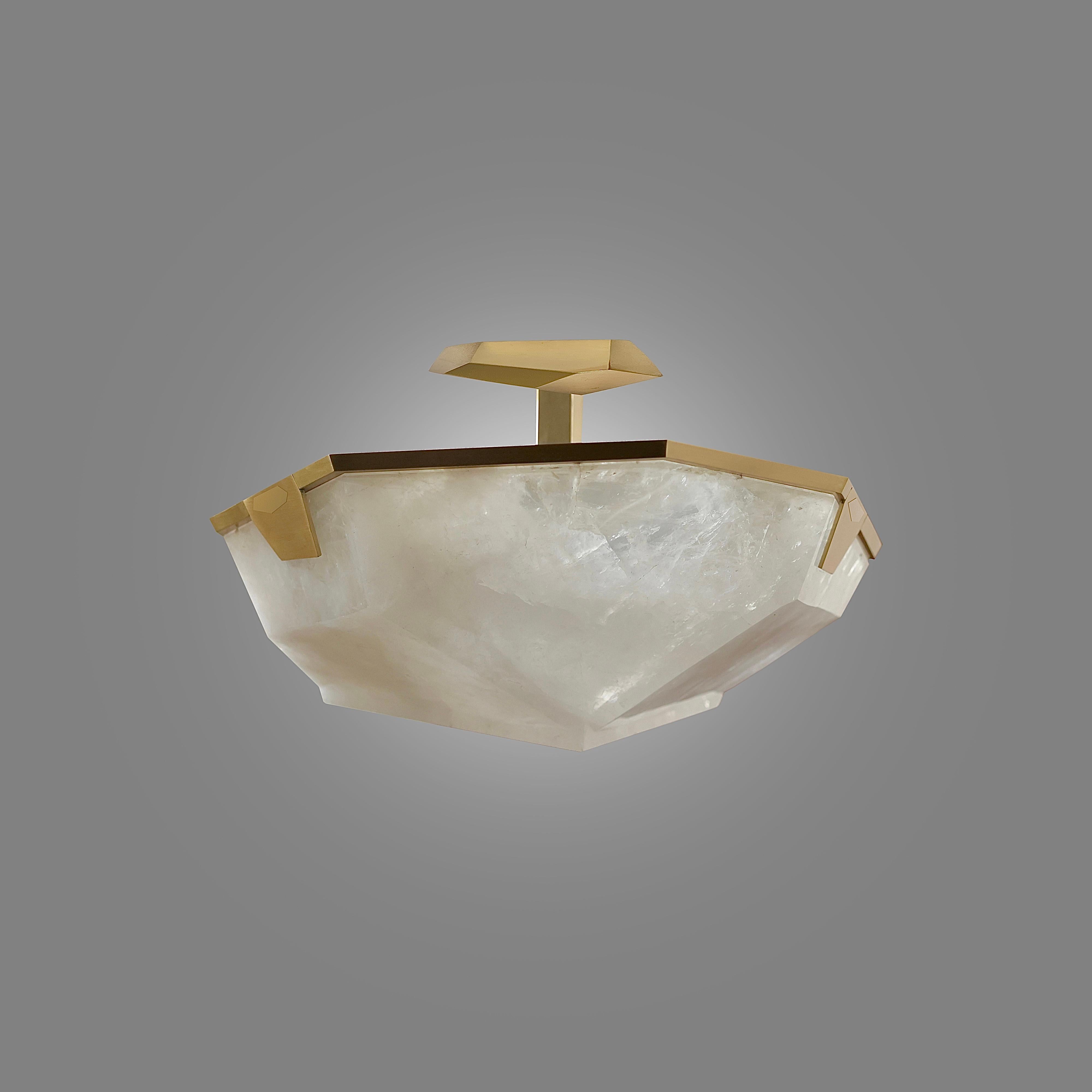 DMF18 Rock Crystal FlushMount by Phoenix In New Condition For Sale In New York, NY