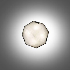 Rock Crystal Flush Mount Light by Phoenix Gallery in Aged Brass Finish