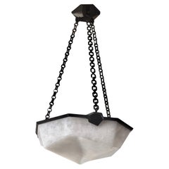 Rock Crystal Flush Mount Light by Phoenix Gallery in Aged Brass Finish