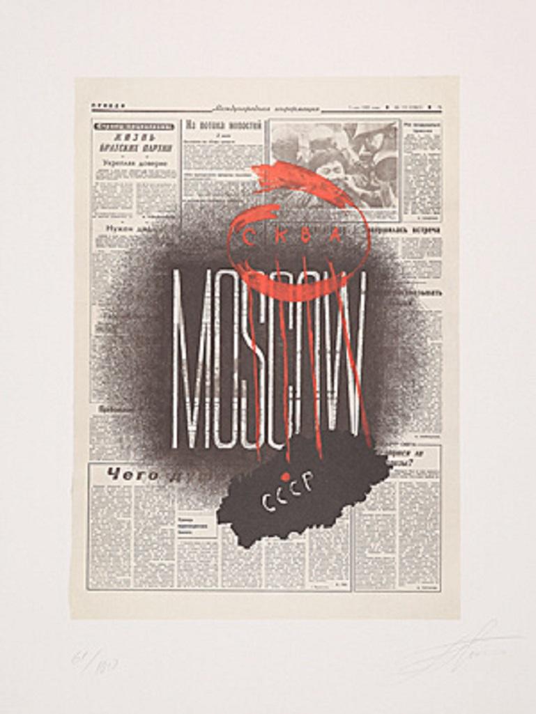 Dmitri Alexandrowitsch Prigow Abstract Print – Ohne Titel von ""Kinderstern"" - Prigow, Siebdruck, Moskau 