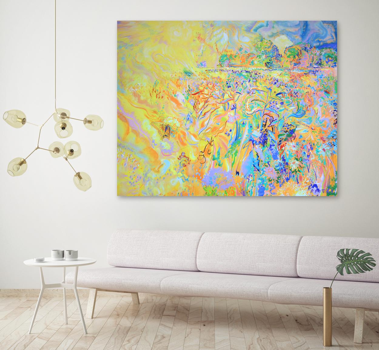 Dmitri Wright - Farfalla e libellula, pittura 2017 in vendita 1