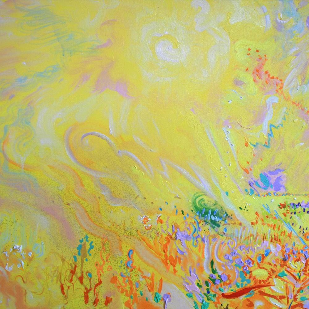 Dmitri Wright - Farfalla e libellula, pittura 2017 in vendita 2