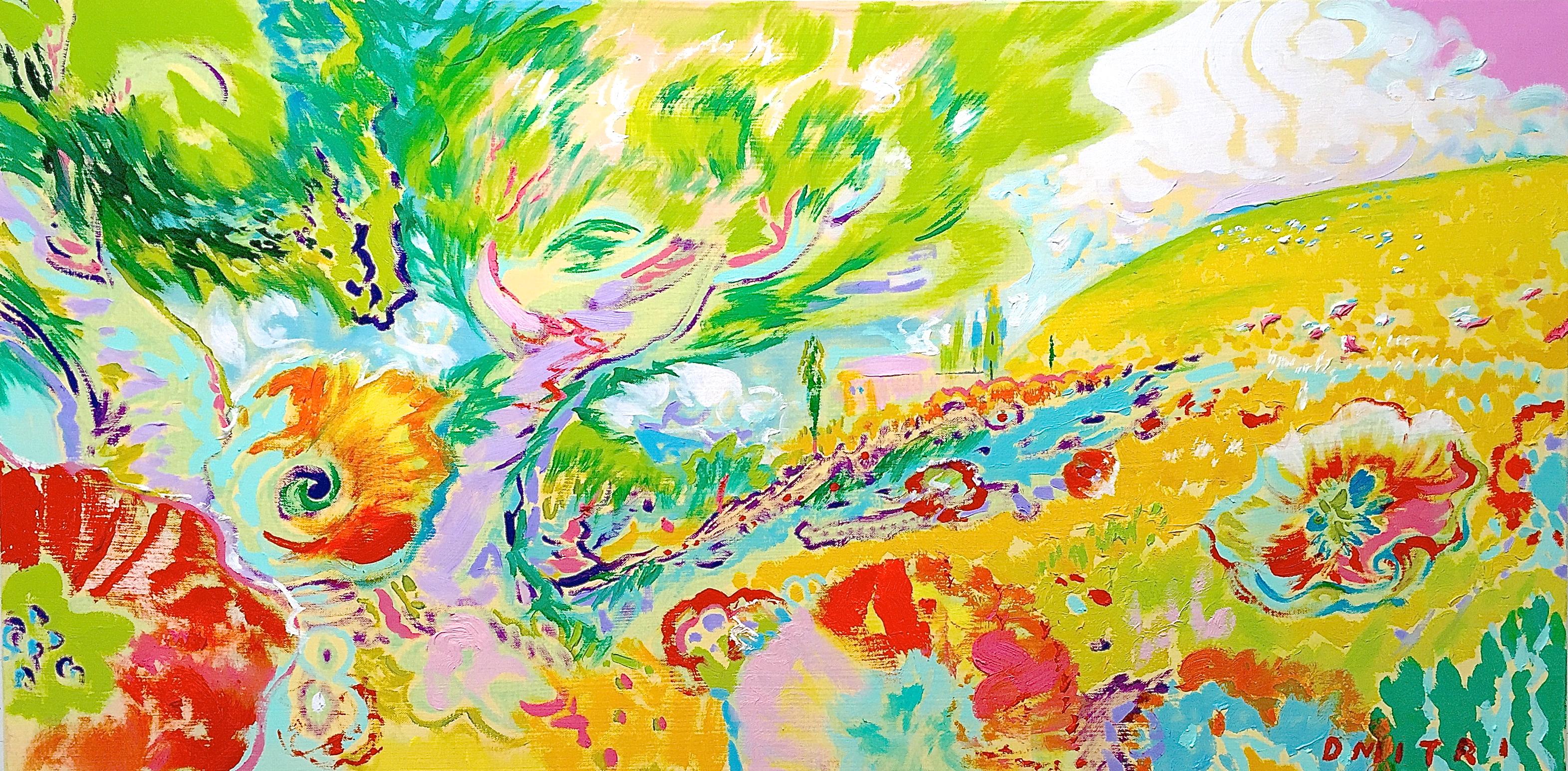 Dmitri Wright - Campodi Fiori (Field of Flowers), peinture de 2015