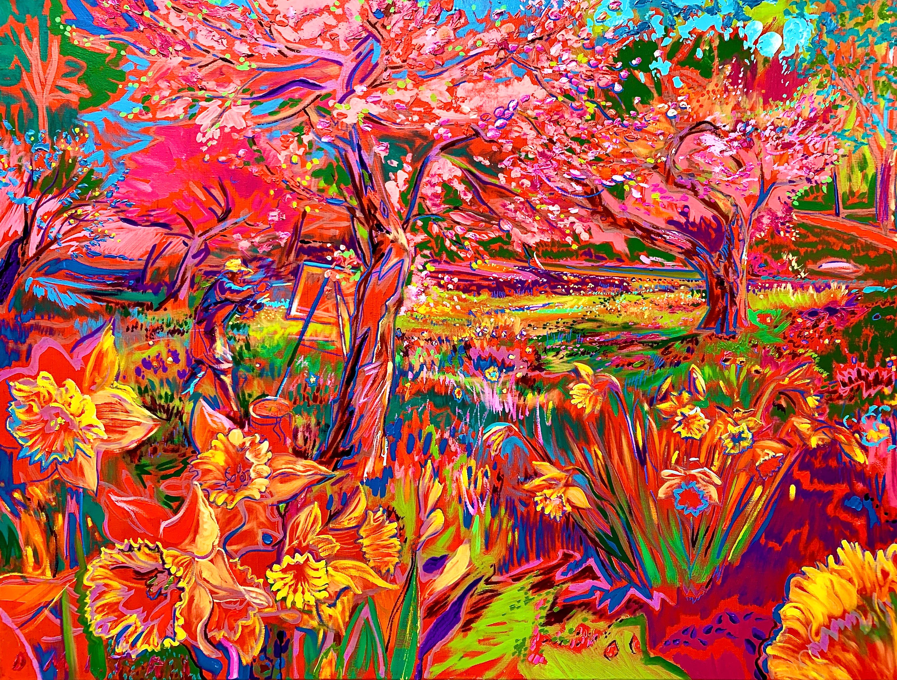 Dmitri Wright - Daffodils Bursting, peinture 2021