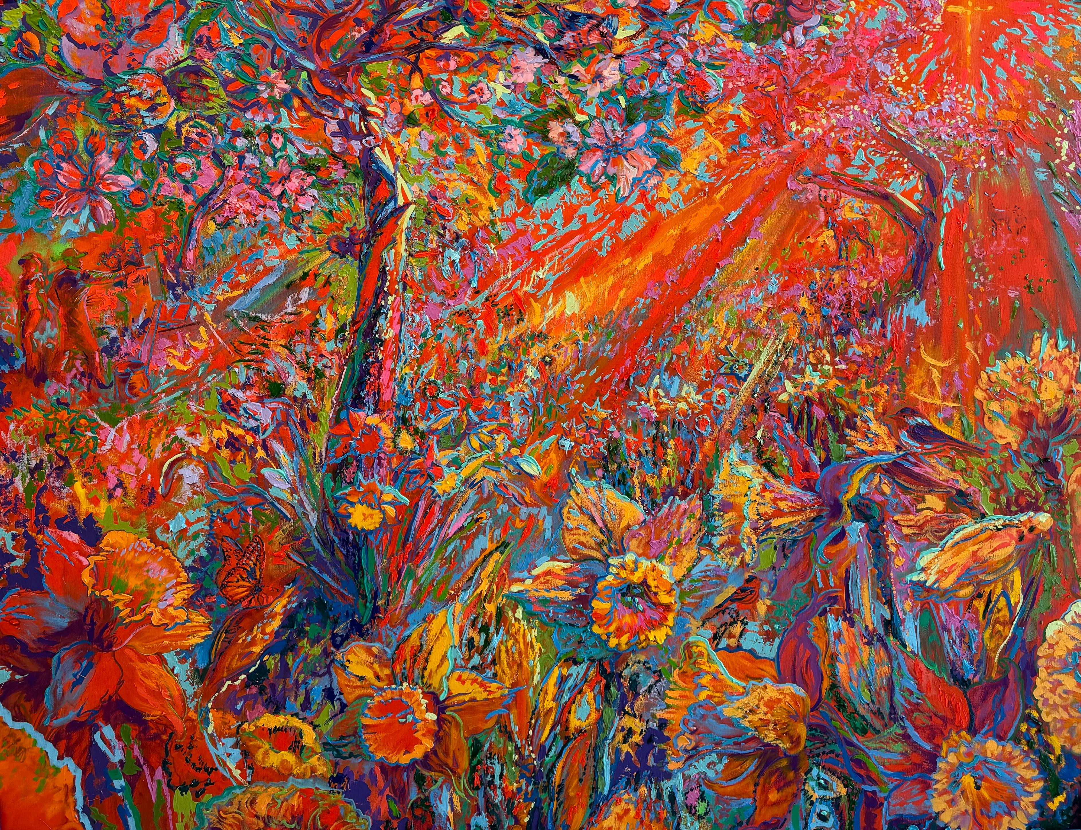 Oil on canvas

Weir Farm Series:
Compline is a recent piece, a work honoring New England. It is a culmination of what I developed and experienced from those decades painting and trekking through the northeast in the 70s to the 90s, and what I have