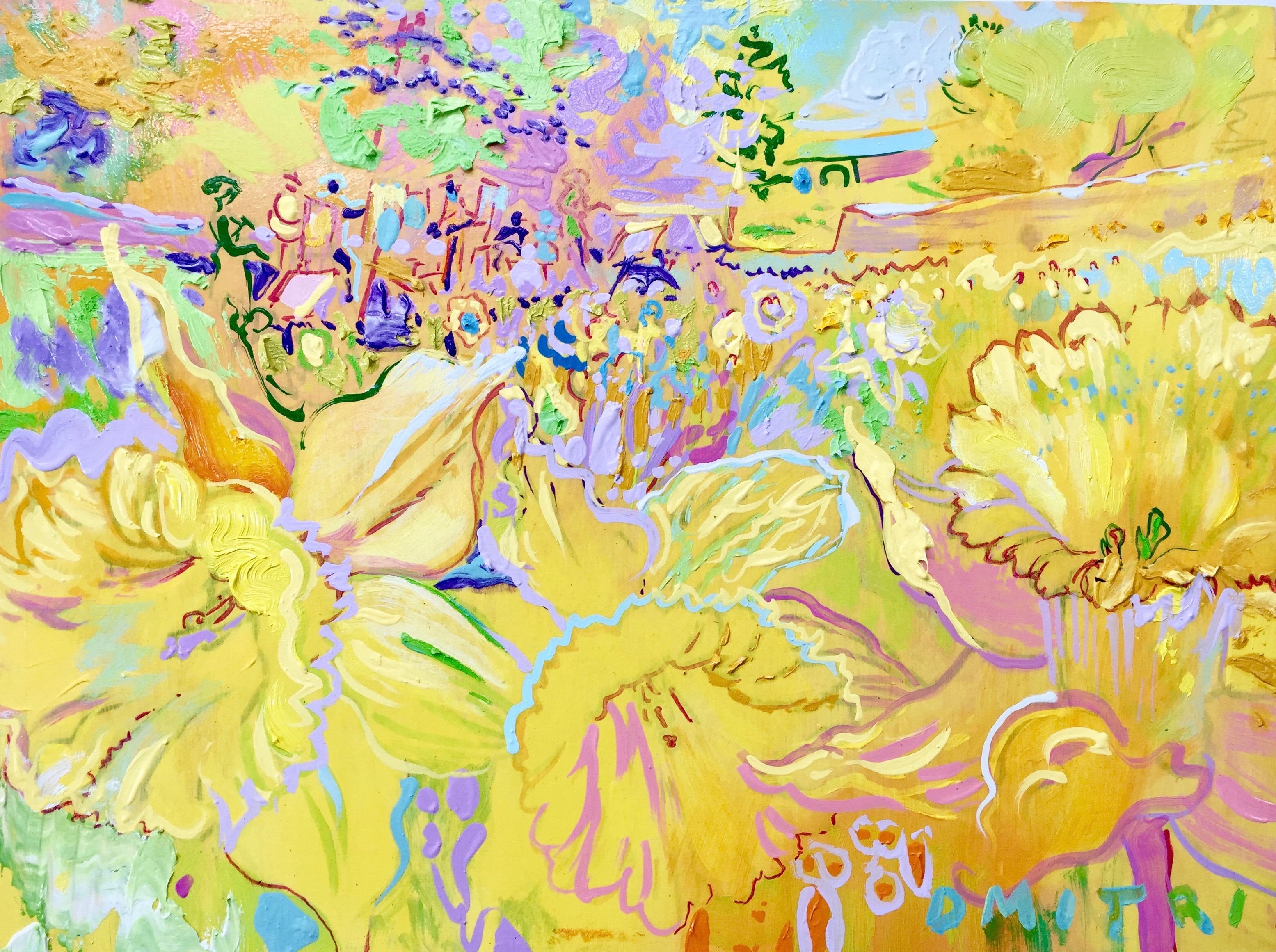 Dmitri Wright - Daffodils Yellow V, Painting 2018