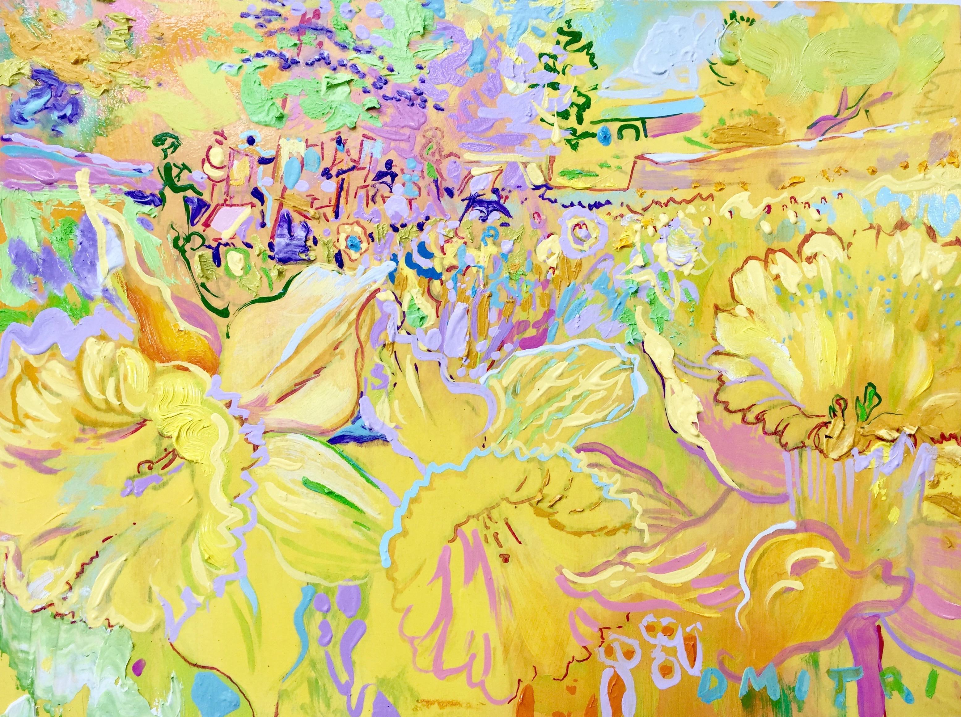 Dmitri Wright - Daffodils Yellow V, peinture de 2018