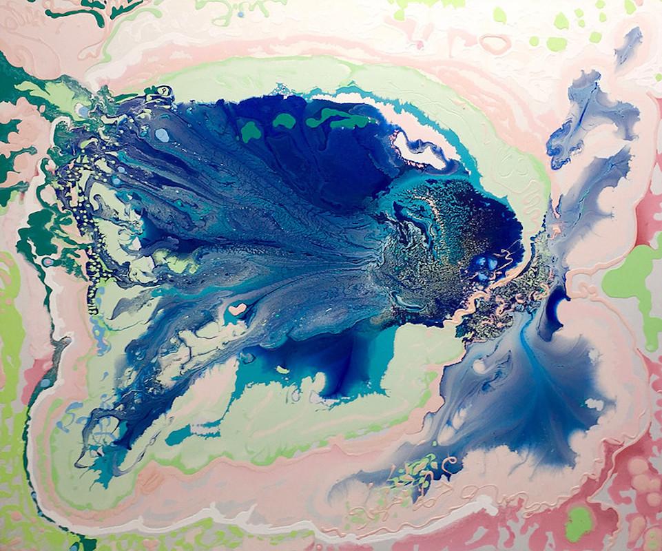 Série TIDEPOOLS :
"Cette série est un éco-monde fluide en constante évolution, rempli de vie. Je ne peux m'empêcher de réfléchir à ces minuscules systèmes, microcosme du grand cycle de la vie qui me nourrit. Ces œuvres ont été inspirées par mes