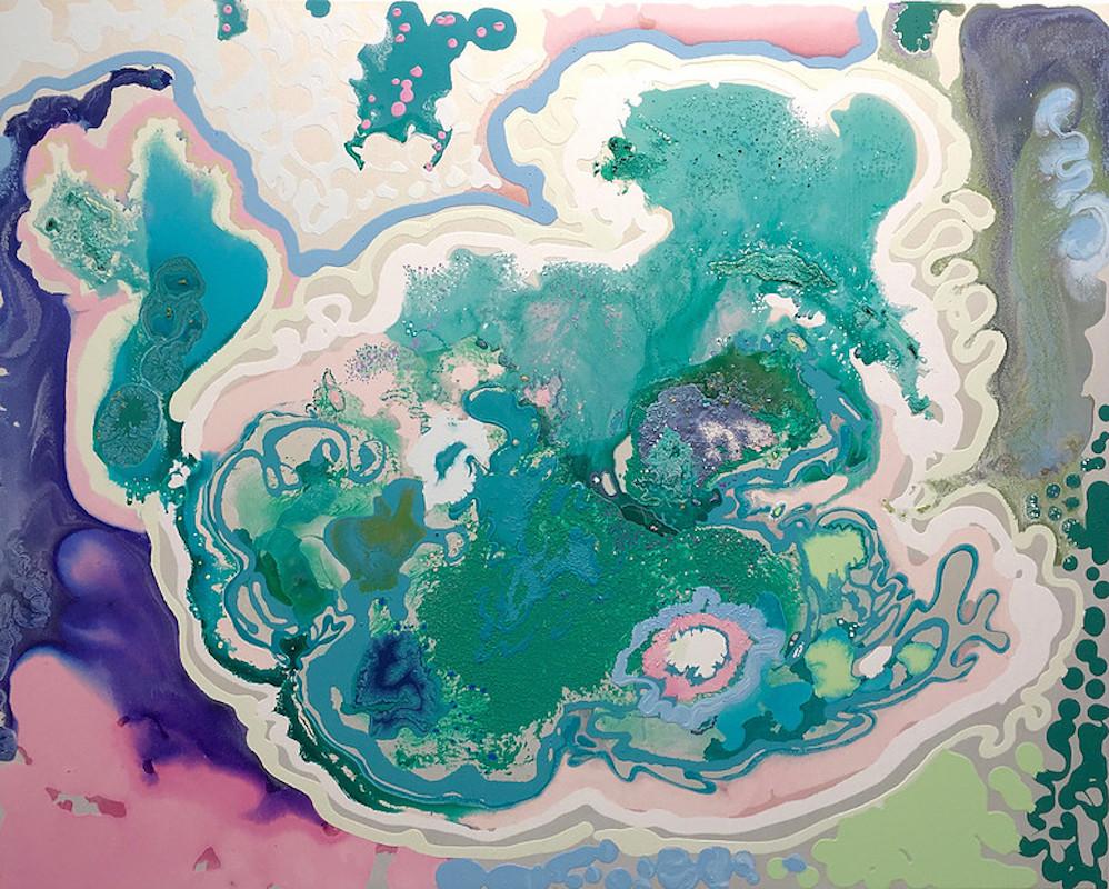 TIDEPOOLS Series:
“[This series] is an ever-changing fluid eco-world that is filled with life. I can not help but reflect upon these tiny systems, a microcosm of the larger cycle of life that which sustains me. These works have been inspired by my