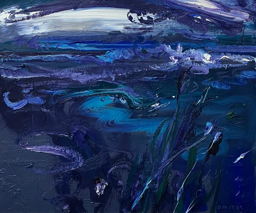 Olio su tela

Compieta:
Compline è un pezzo recente, un'opera che onora il New England. È il culmine di ciò che ho sviluppato e sperimentato in quei decenni di pittura e trekking nel nord-est tra gli anni '70 e '90, e di ciò che ho scoperto passando