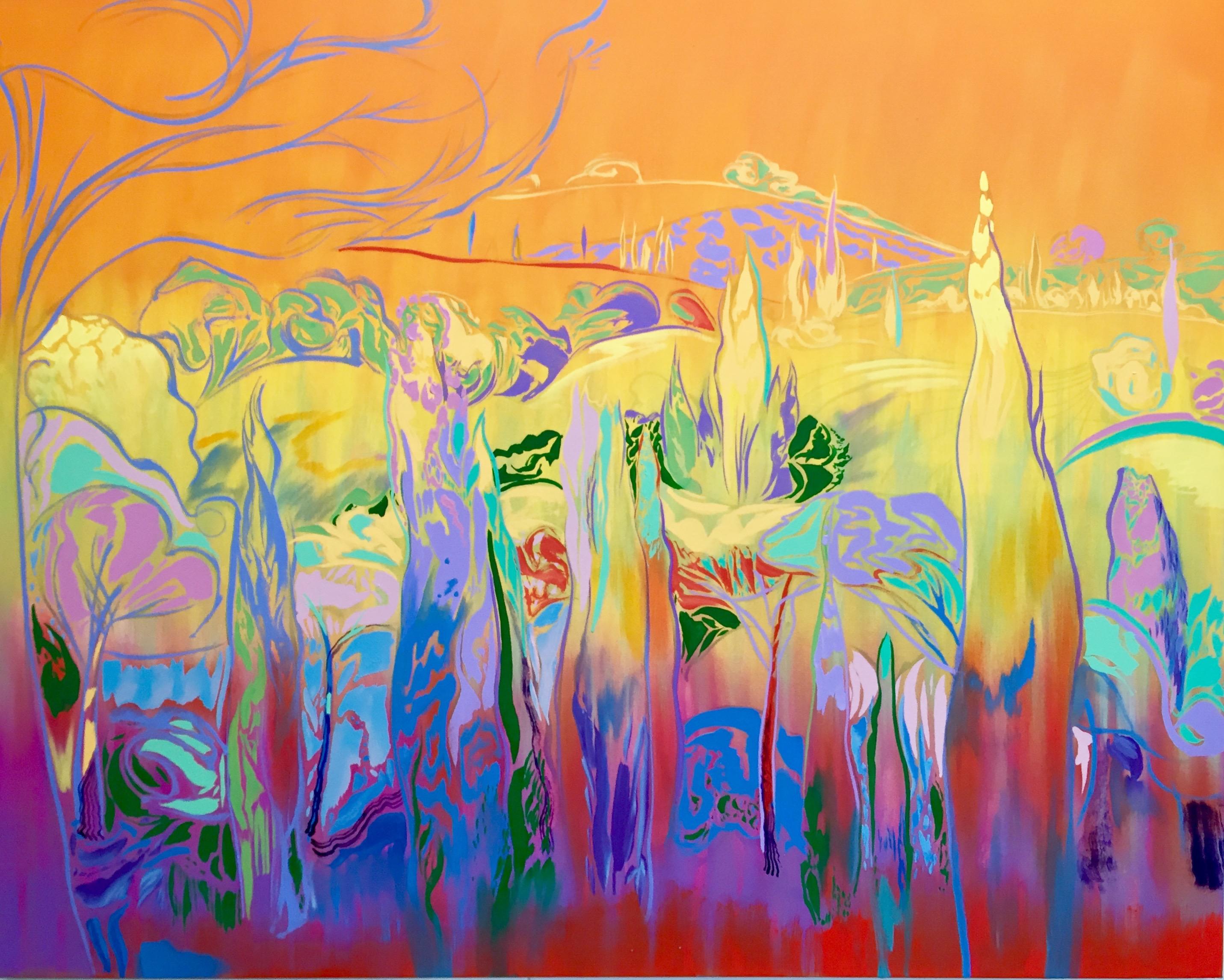 PROVENCAL Series:
“In [this] series I was exploring the classical influences of the impressionist masters, to build on their ideas to move them forward, yet being true to the many approaches from optical mixing, simultaneous contrast to be in