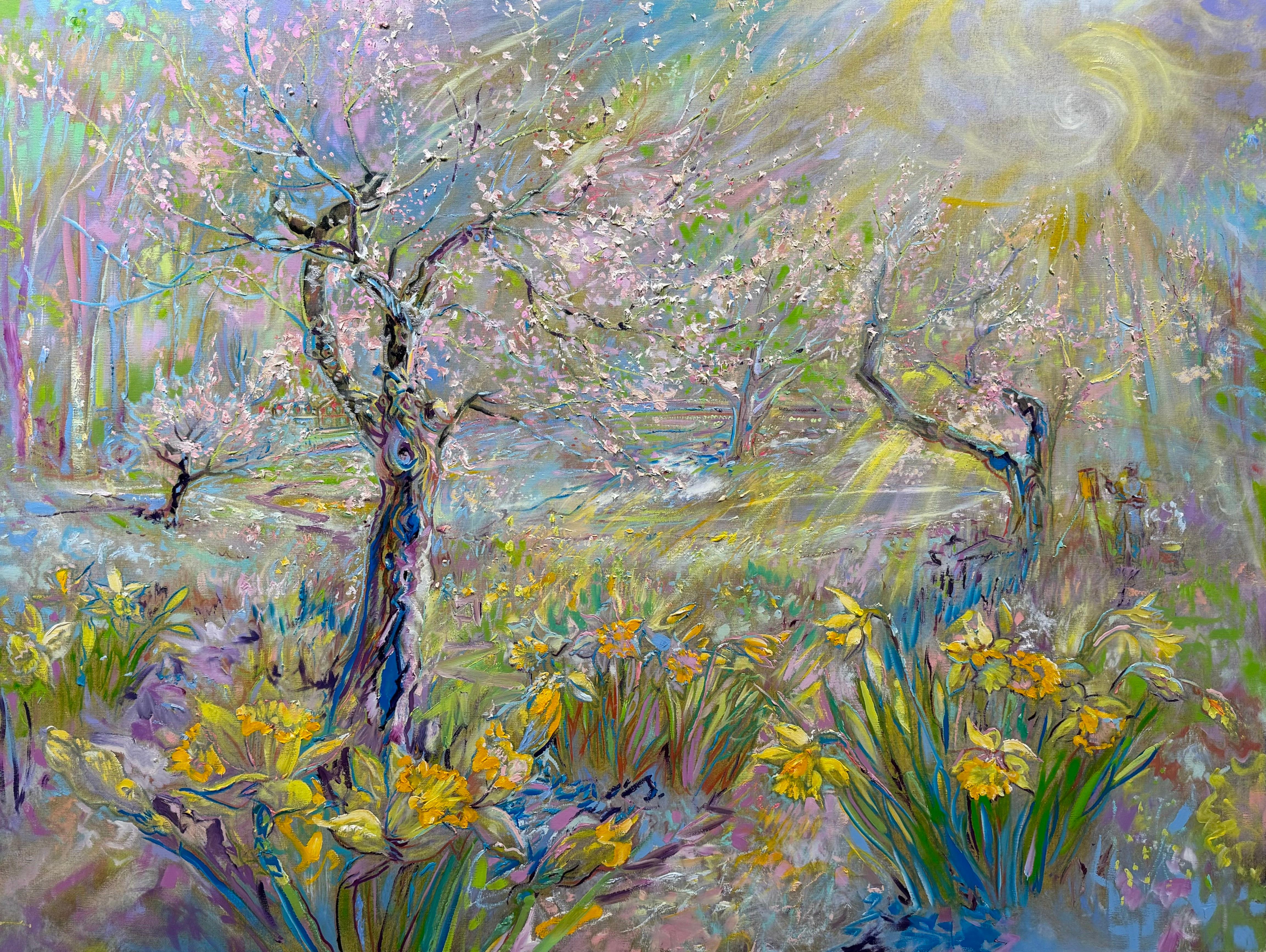 Oil on canvas

Weir Farm Series:
Compline is a recent piece, a work honoring New England. It is a culmination of what I developed and experienced from those decades painting and trekking through the northeast in the 70s to the 90s, and what I have