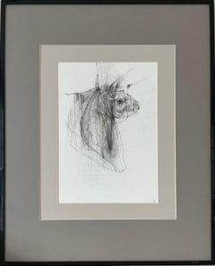 Bull - expressive line drawing 