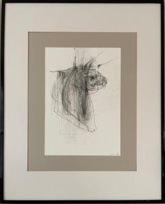 Bull - expressive line drawing 