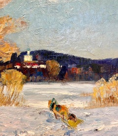 "Winter landscape" Oil cm. 90 x 90 1984