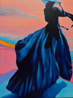 Pintura al óleo figurativa "Azur Sun" 24" x 20 "inch by Dmitriy Krestniy