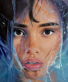 "Beyond reality #2" Portrait peinture à l
huile 47" x 39" pouces par Dmitriy Krestniy