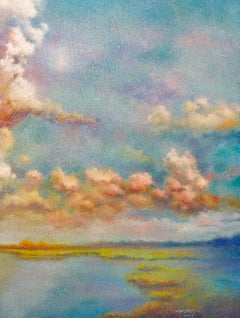"Clouds" Landscape Oil Painting 39" x 35.5" inch by Dmitriy Krestniy