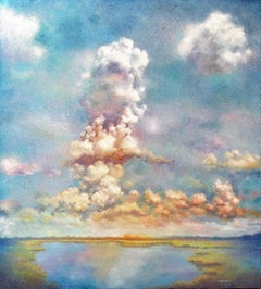 "Clouds" Landscape Oil Painting 39" x 35.5" inch by Dmitriy Krestniy