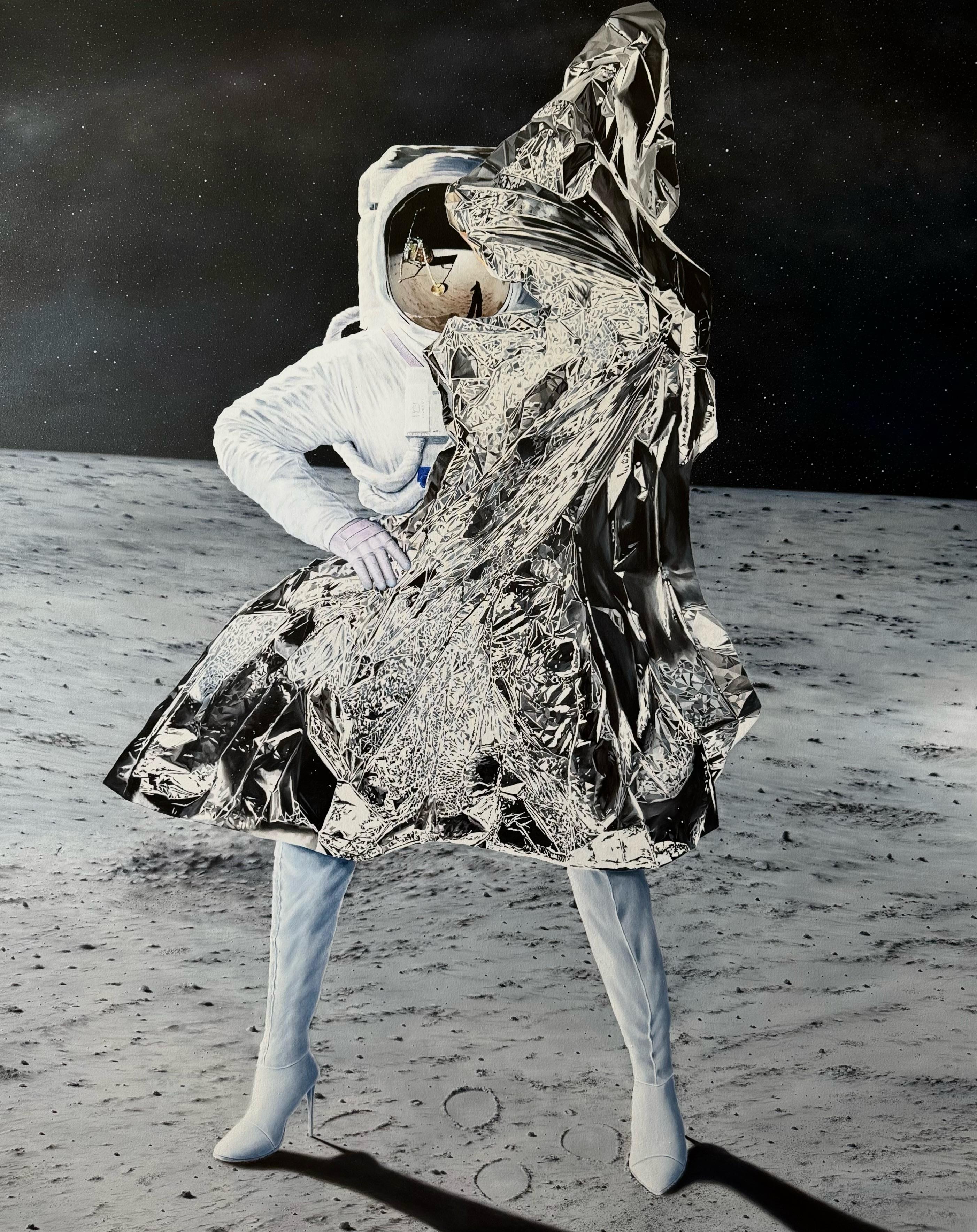 "Emancipazione dello spazio" Pittura a olio 59" x 47" pollici di Dmitriy Krestniy