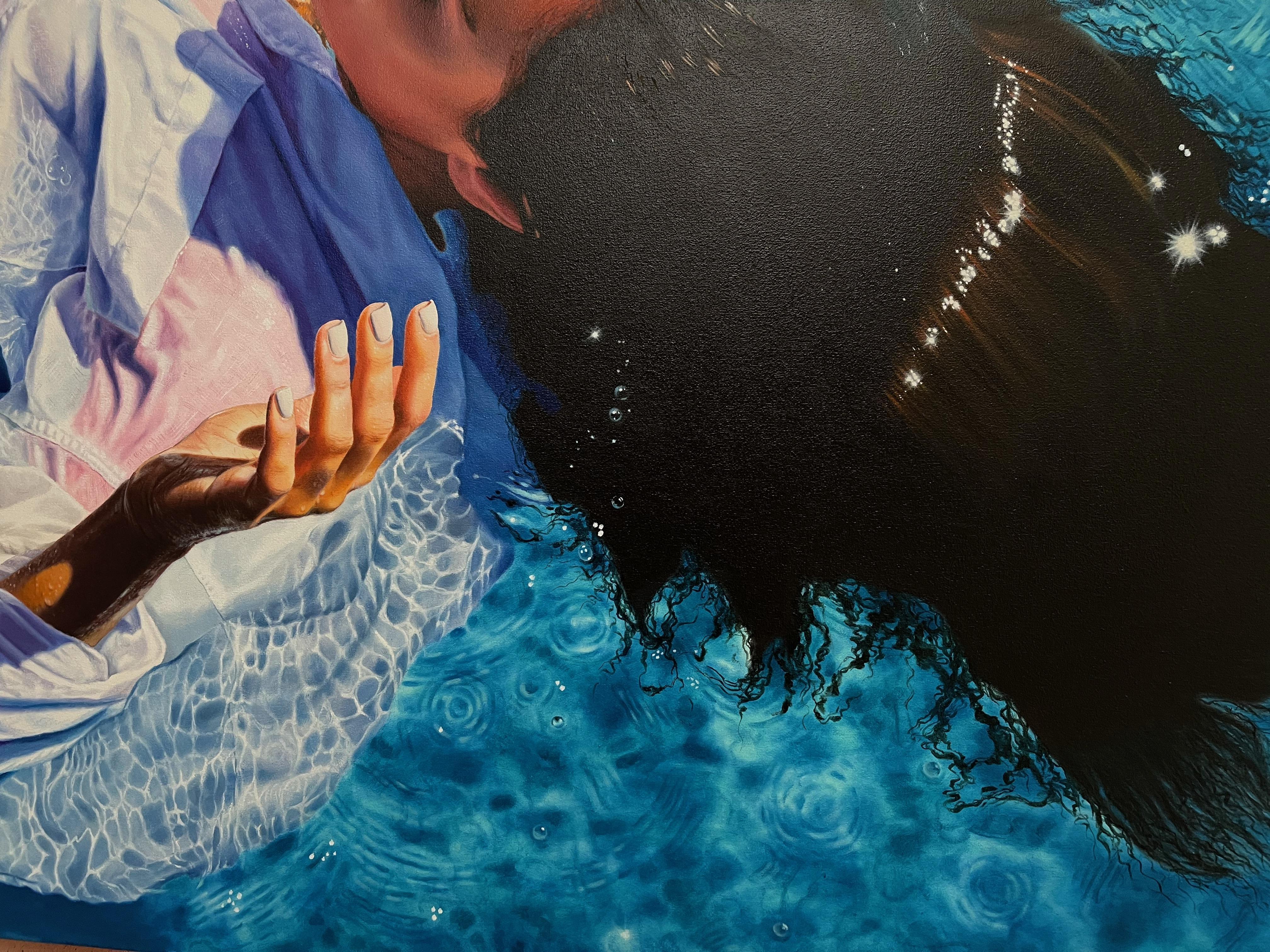 „Evsana“ Ölgemälde auf Leinwand 47“ x 59“ Zoll von Dmitriy Krestniy 3