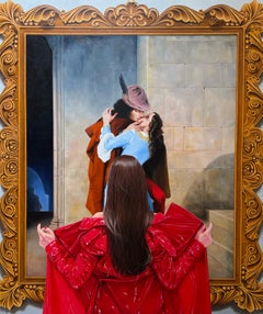 "Homewrecker" Figurative Oil Painting 47" x 39" inch by Dmitriy Krestniy