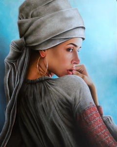 "Liusana" Oil Painting 59" x 47" inch by Dmitriy Krestniy 