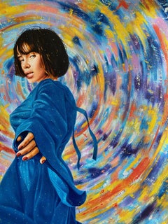 "Maya Devi" Figurative Oil Painting 47" x 39" inch by Dmitriy Krestniy