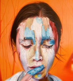 "Witchcraft" Portrait Figurative Oil Painting 59" x 47" in by Dmitriy Krestniy