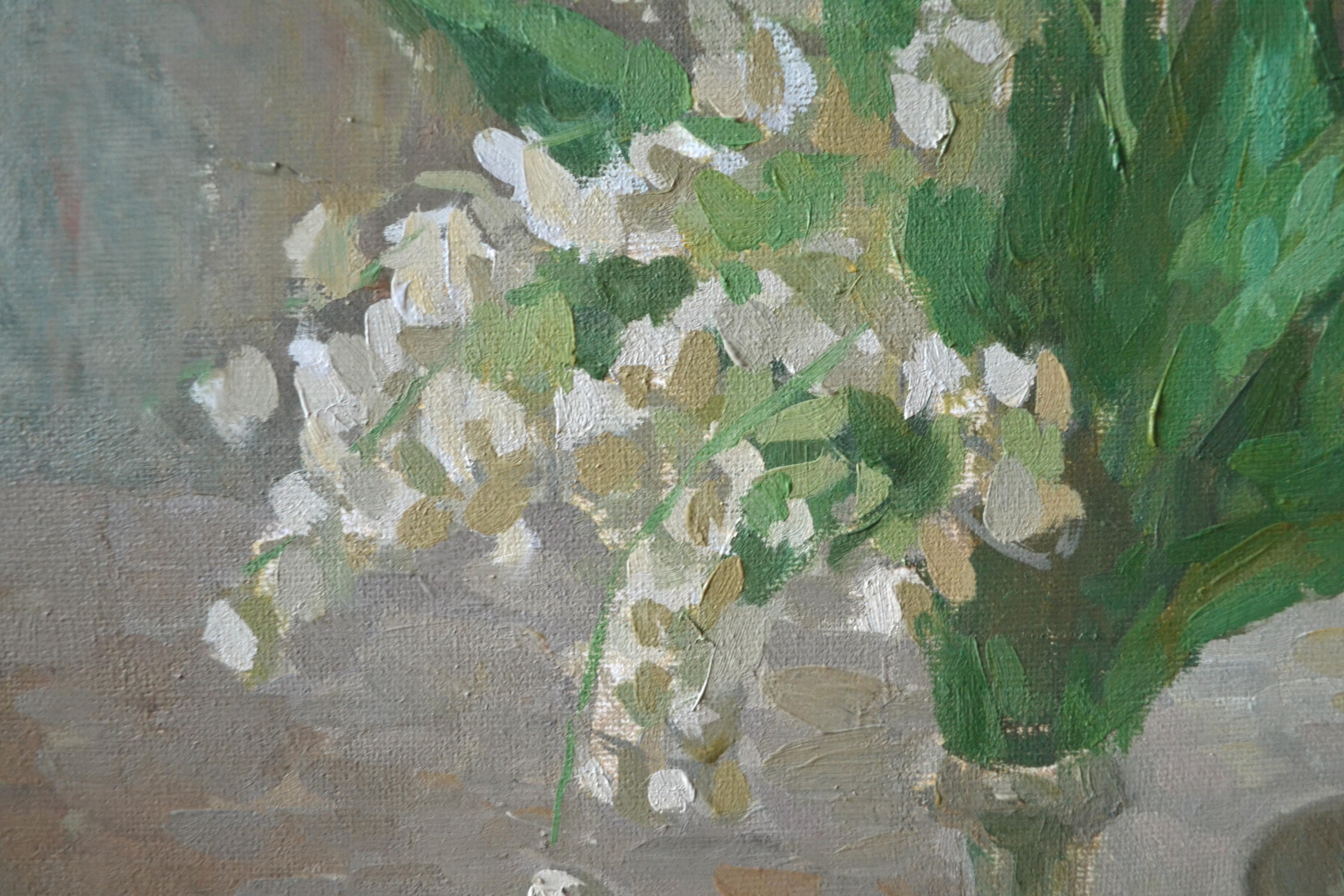 A bouquet of lilies of the valley and a mirror en vente 3