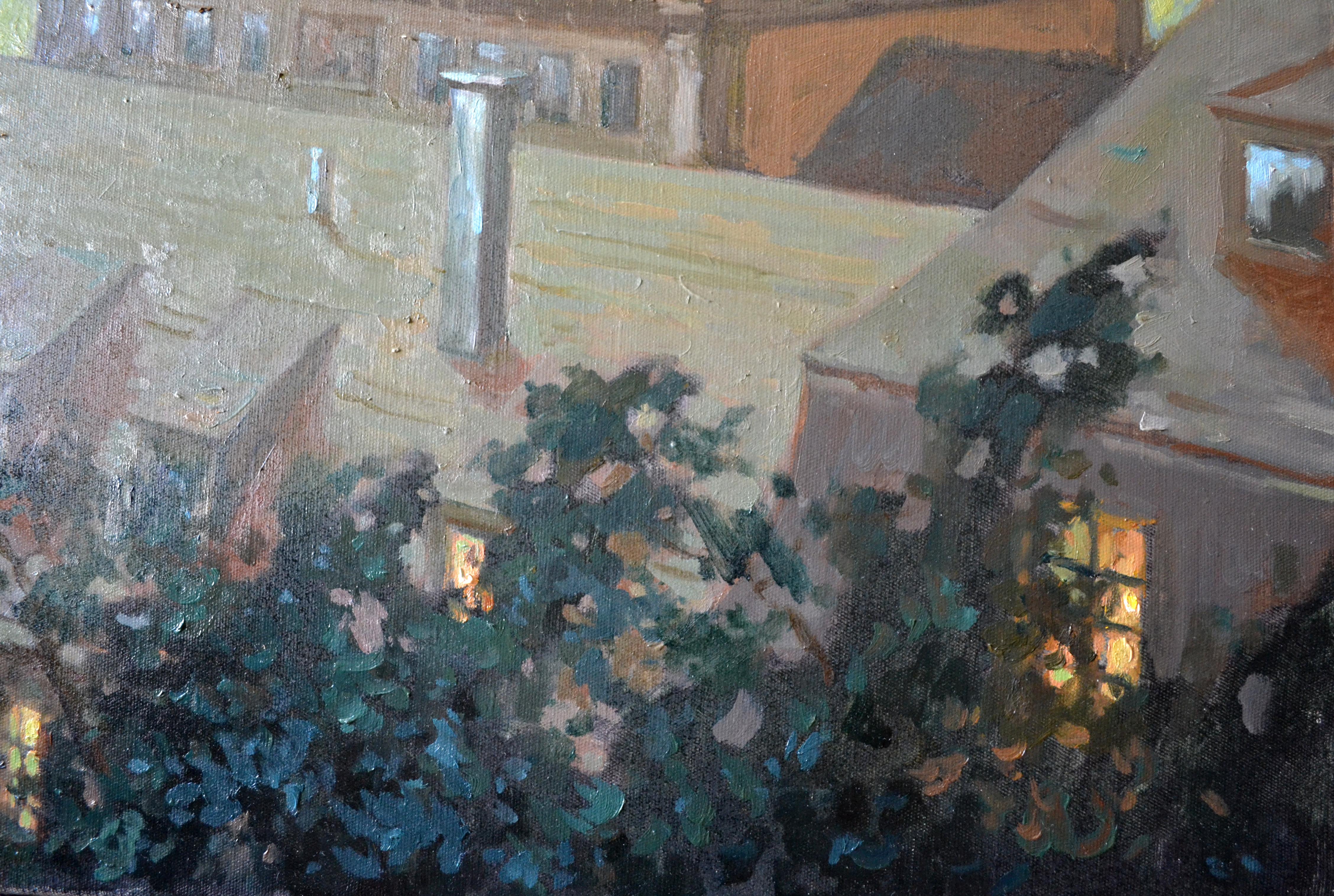 Nach dem Sturm. In der Altstadt (Realismus), Painting, von Dmitry Evtushenko